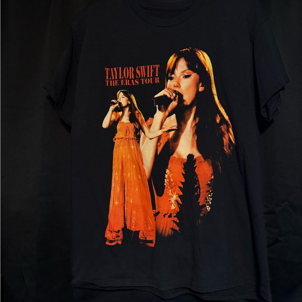 Taylor Swift Black and Orange Graphic T-Shirt